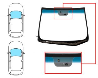 PARABRISAS HYUNDAI I30 2012-2016 3/5 PUERTAS / FAMILIAR / DELANTERO / VERDE BANDA AZUL / TERMICO / CON BASE ESPEJO / CON SENSOR 