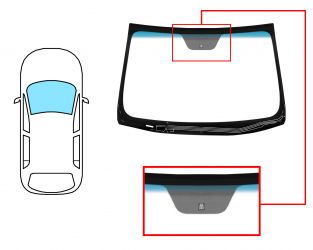 PARABRISAS HYUNDAI I40 2011-2015 4 PUERTAS / FAMILIAR / DELANTERO / VERDE BANDA AZUL / TERMICO / CON BASE ESPEJO