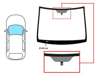 PARABRISAS HYUNDAI IX20 2010-2015 DELANTERO / VERDE / VENTANA CHASIS 23,5CM DISTANCIA AL BORDE / CON BASE ESPEJO
