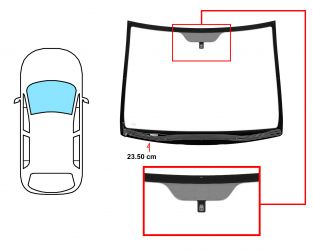 PARABRISAS HYUNDAI IX20 2010-2015 DELANTERO / VERDE / VENTANA CHASIS 23,5CM DISTANCIA AL BORDE / CON BASE ESPEJO / TERMICO