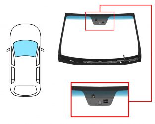 PARABRISAS HYUNDAI SANTA FE 2012-2016 DELANTERO / VERDE BANDA AZUL / TERMICO / CON BASE ESPEJO / CON SENSOR / CON SENSOR ANTIVAHO