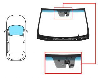 PARABRISAS HYUNDAI SANTA FE 2012-2016 DELANTERO / REFLECTANTE / BANDA AZUL / ACUSTICO / TERMICO / CON BASE ESPEJO / CON SENSOR / CON SENSOR ANTIVAHO / CON SOPORTE CAMARA