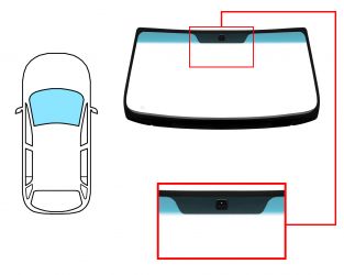 PARABRISAS HYUNDAI TERRACAN 2001-2004 DELANTERO / VERDE BANDA AZUL / CON BASE ESPEJO 