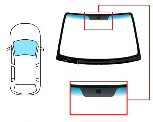 PARABRISAS HYUNDAI TUCSON 2005-2010 DELANTERO / VERDE BANDA AZUL / TERMICO / CON BASE ESPEJO A 4,50 CM