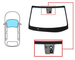 PARABRISAS HYUNDAI I30 2019-2020 FASTBACK / DELANTERO / VERDE BANDA AZUL / CON BASE ESPEJO / CON SENSOR / CON SENSOR ANTIVAHO / CON SOPORTE CAMARA