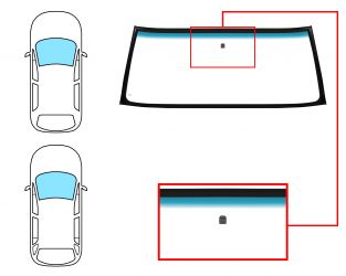 PARABRISAS JEEP CHEROKEE 1984-1995 3/5 PUERTAS / DELANTERO / VERDE BANDA AZUL / CON BASE ESPEJO / MOLDURAS PREMONTADAS