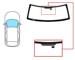 PARABRISAS JEEP COMMANDER 2005-2010 DELANTERO / VERDE / CON SENSOR / MOLDURAS PREMONTADAS