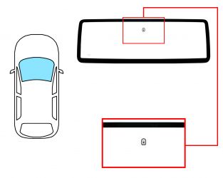 PARABRISAS JEEP WRANGLER 1996-2006 DELANTERO / VERDE / CON BASE ESPEJO 