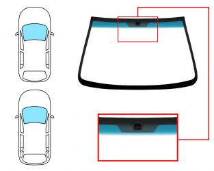 PARABRISAS KIA RIO 2003-2006 4 PUERTAS / FAMILIAR / DELANTERO / VERDE BANDA AZUL / CON BASE ESPEJO