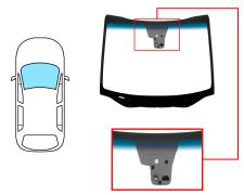 PARABRISAS KIA CARENS 2013-2016 DELANTERO / VERDE BANDA AZUL / CON BASE ESPEJO / CON SENSOR / CON SENSOR ANTIVAHO 