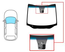 PARABRISAS KIA CARENS 2013-2016 DELANTERO / VERDE BANDA AZUL / CON BASE ESPEJO / CON SENSOR / CON SENSOR ANTIVAHO / CON SOPORTE CAMARA