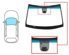 PARABRISAS KIA NIRO 2016-2019 DELANTERO / VERDE BANDA AZUL / ACUSTICO / CON BASE ESPEJO / CON SENSOR ANTIVAHO / CON SOPORTE CAMARA 