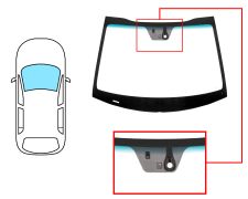 PARABRISAS KIA STONIC 2017-2021 5 PUERTAS / DELANTERO / VERDE BANDA AZUL / CON BASE ESPEJO / CON SENSOR / CON SENSOR ANTIVAHO