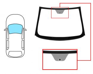 PARABRISAS LANCIA DELTA 2008-2014 DELANTERO / VERDE / CON BASE ESPEJO / MOLDURAS PREMONTADAS