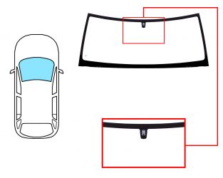 PARABRISAS LAND ROVER DISCOVERY 1994-1998 DELANTERO / VERDE / CON BASE ESPEJO