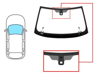 PARABRISAS LAND ROVER FREELANDER 2006-2010 DELANTERO / VERDE / TERMICO / CON BASE ESPEJO / CON SENSOR / MOLDURAS PREMONTADAS