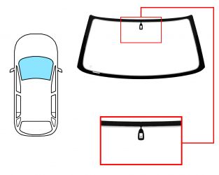PARABRISAS LAND ROVER RANGE ROVER 1994-1995 DELANTERO / VERDE / CON BASE ESPEJO
