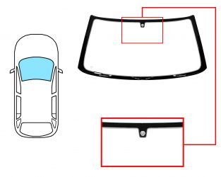 PARABRISAS LAND ROVER RANGE ROVER 1995-2002 DELANTERO / VERDE / SERIGRAFIADO / TERMICO / CON BASE ESPEJO