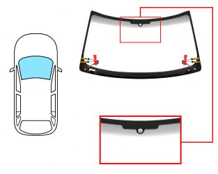 PARABRISAS LAND ROVER RANGE ROVER 2002-2012 DELANTERO / VERDE BANDA GRIS / TERMICO / CON BASE ESPEJO