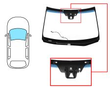 PARABRISAS LEXUS NX 2014-2017 DELANTERO / VERDE BANDA AZUL / ACUSTICO / TERMICO / CON BASE ESPEJO / CON SENSOR / ANTENA / CON SOPORTE CAMARA / MOLDURAS PREMONTADAS