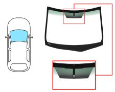 PARABRISAS LEXUS RX 2009-2012 DELANTERO / VERDE BANDA VERDE / CON BASE ESPEJO / MOLDURAS PREMONTADAS