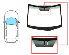 PARABRISAS LEXUS RX 2009-2012 DELANTERO / VERDE BANDA VERDE / CON BASE ESPEJO / CON SENSOR / MOLDURAS PREMONTADAS
