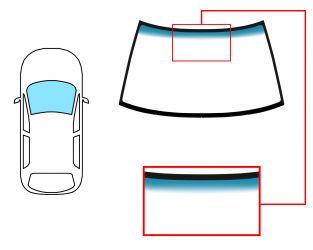 PARABRISAS MAZDA 323 1980-1994 3 PUERTAS / DELANTERO / AZUL BANDA AZUL