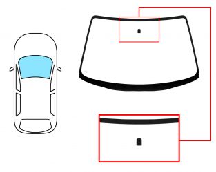 PARABRISAS MAZDA 323 1994-1999 3/4 PUERTAS / DELANTERO / VERDE / CON BASE ESPEJO