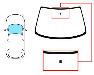 PARABRISAS MAZDA 323 1999-2001 4/5 PUERTAS / DELANTERO / VERDE / CON BASE ESPEJO