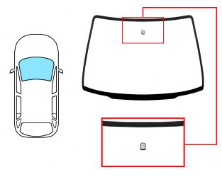 PARABRISAS MAZDA MPV 1995-2006 DELANTERO / VERDE / CON BASE ESPEJO 
