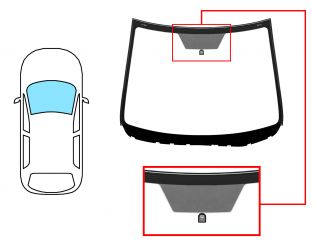 PARABRISAS MAZDA 2 2010-2014 3/5 PUERTAS / DELANTERO / VERDE / CON BASE ESPEJO / MOLDURAS PREMONTADAS