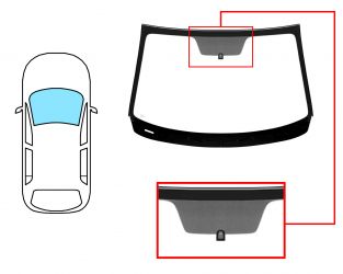 PARABRISAS MAZDA 3 2013-2017 4/5 PUERTAS / DELANTERO / VERDE / CON BASE ESPEJO / MOLDURAS PREMONTADAS