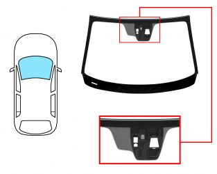 PARABRISAS MAZDA 3 2013-2017 4/5 PUERTAS / DELANTERO / VERDE / ACUSTICO / CON BASE ESPEJO / CON SENSOR / CON SOPORTE CAMARA / CITY STOP / MOLDURAS PREMONTADAS