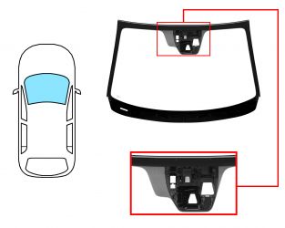 PARABRISAS MAZDA 3 2013-2017 4/5 PUERTAS / DELANTERO / VERDE / ACUSTICO / CON BASE ESPEJO / CON SENSOR MODIFICADO / CON SOPORTE CAMARA / CITY STOP / MOLDURAS PREMONTADAS