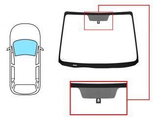PARABRISAS MAZDA 5 2005-2008 DELANTERO / VERDE / CON BASE ESPEJO / CON VENTANA CHASIS