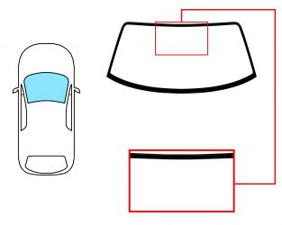 PARABRISAS MAZDA MX5 1990-1998 DELANTERO / AZUL