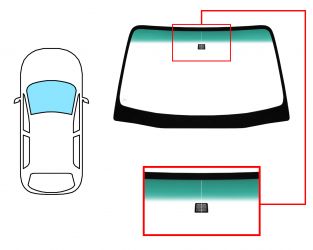 PARABRISAS MAZDA XEDOS 9 1993-2000 DELANTERO / VERDE BANDA VERDE / CON BASE ESPEJO 