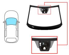 PARABRISAS MAZDA 2 2014-2019 DELANTERO / VERDE / CON BASE ESPEJO / CON SENSOR / CON SOPORTE CAMARA / MOLDURAS PREMONTADAS