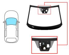 PARABRISAS MAZDA 2 2014-2019 DELANTERO / VERDE / CON BASE ESPEJO / CON SENSOR / CON SOPORTE CAMARA / MOLDURAS PREMONTADAS