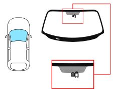PARABRISAS MAZDA MX5 2015-2018 DELANTERO / VERDE / ACUSTICO / CON BASE ESPEJO / CON SENSOR / MOLDURAS PREMONTADAS