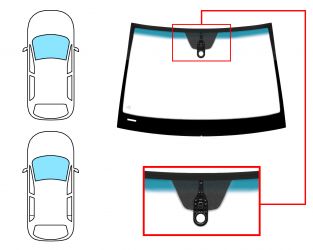 PARABRISAS MERCEDES CLASE A (W169) 2004-2008 3/5 PUERTAS / DELANTERO / VERDE BANDA AZUL / CON BASE ESPEJO / CON SENSOR 