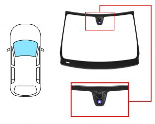 PARABRISAS MERCEDES CLASE B (W246) 2011-2014 DELANTERO / VERDE / ACUSTICO / CON BASE ESPEJO / CON SENSOR REDONDO / MOLDURAS PREMONTADAS