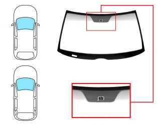 PARABRISAS MERCEDES CLASE C (W202) 1993-2000 4 PUERTAS / FAMILIAR / DELANTERO / VERDE BANDA GRIS / CON SENSOR 