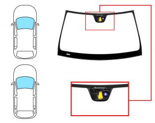 PARABRISAS MERCEDES CLASE C (W204) 2007-2011 4 PUERTAS / FAMILIAR / DELANTERO / VERDE / CON BASE ESPEJO / CON SENSOR / CON SOPORTE CAMARA / MOLDURAS PREMONTADAS