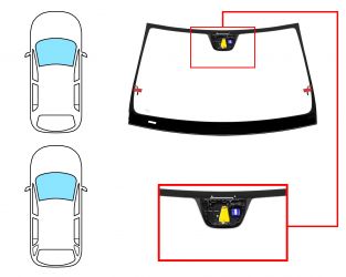 PARABRISAS MERCEDES CLASE C (W204) 2007-2011 4 PUERTAS / FAMILIAR / DELANTERO / VERDE / CON BASE ESPEJO / CON SENSOR / CON SOPORTE CAMARA / ANTENA / MOLDURAS PREMONTADAS ABAJO