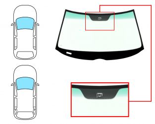 PARABRISAS MERCEDES CLASE E (W210) 1995-2000 4 PUERTAS / FAMILIAR / DELANTERO / VERDE BANDA VERDE / CON SENSOR