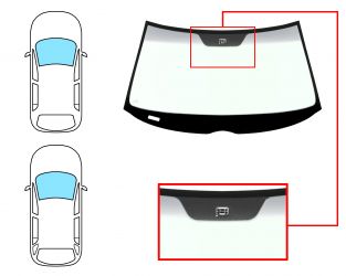 PARABRISAS MERCEDES CLASE E (W210) 1995-2000 4 PUERTAS / FAMILIAR / DELANTERO / VERDE BANDA GRIS / CON SENSOR