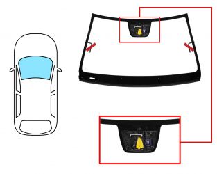 PARABRISAS MERCEDES CLASE E (C207) 2009-2013 CABRIO DELANTERO / VERDE / CON BASE ESPEJO / CON SENSOR / CON SOPORTE CAMARA / ANTENA / MOLDURAS PREMONTADAS 