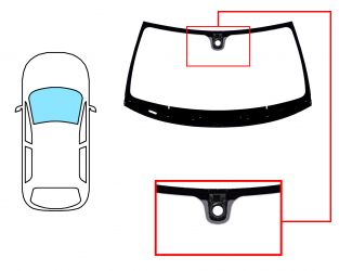 PARABRISAS MERCEDES CLASE SLK (W171) 2004-2008 DELANTERO / VERDE / CON SENSOR / MOLDURAS PREMONTADAS 