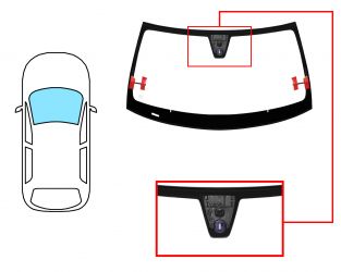 PARABRISAS MERCEDES CLASE SLK (W172) 2011-2017 DELANTERO / VERDE / CON SENSOR / ANTENA / MOLDURAS PREMONTADAS 